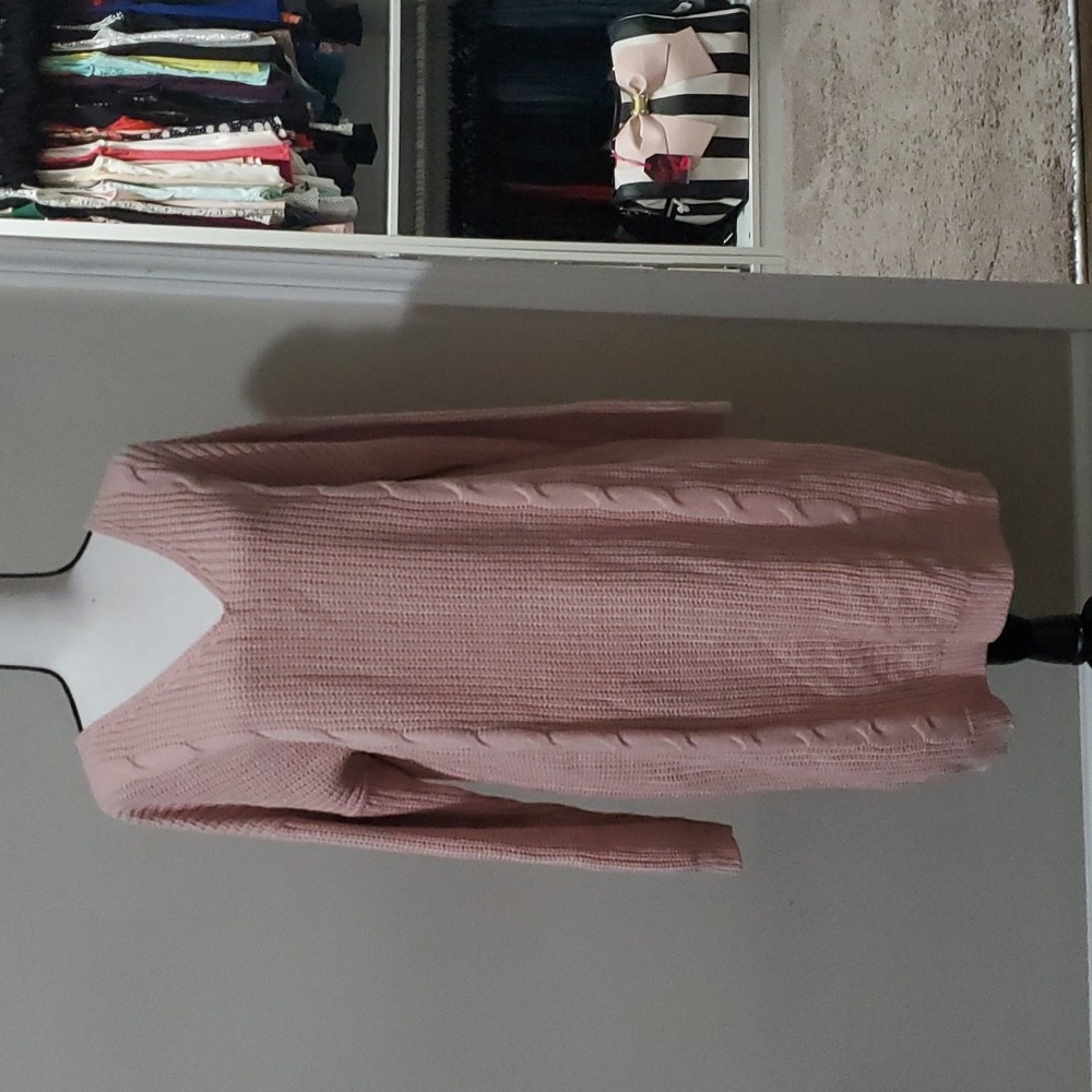 Full Circle Trends pink crisscross sweater dress in sz 2X